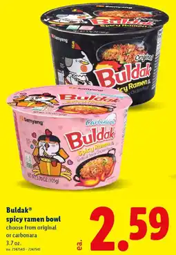 Lidl Buldak spicy ramen bowl offer