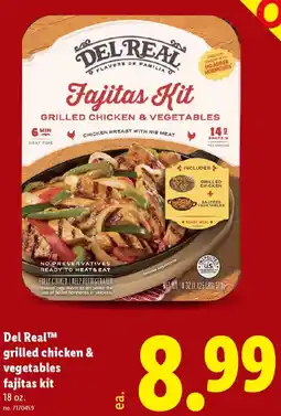 Lidl Del Real grilled chicken & vegetables fajitas kit offer