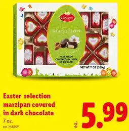 Lidl Easter selection marzipan covered in dark chocolate offer