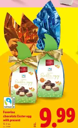 Lidl Favorina chocolate Easter egg with present offer