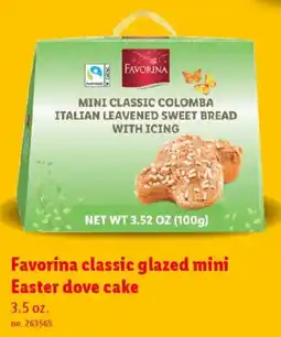 Lidl Favorina classic glazed mini Easter dove cake offer