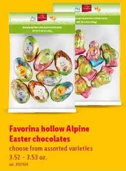 Lidl Favorina hollow Alpine Easter chocolates offer
