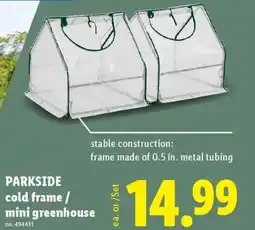Lidl PARKSIDE cold frame mini greenhouse offer