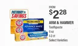 Commissary ARM & HAMMER Toothpaste offer