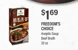 Commissary FREEDOM'S CHOICE Aseptic Soup Beef Broth offer
