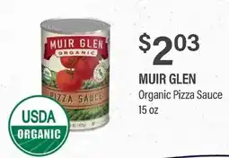 Commissary MUIR GLEN Organic Pizza Sauce offer