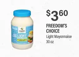 Commissary FREEDOM'S CHOICE Light Mayonnaise offer