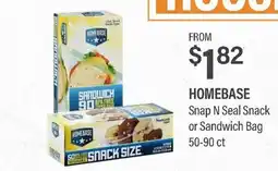 Commissary HOMEBASE Snap N Seal Snack or Sandwich Bag offer