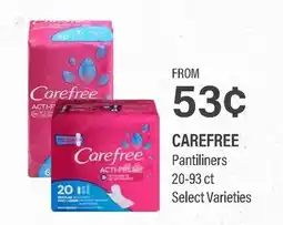 Commissary CAREFREE Pantiliners offer