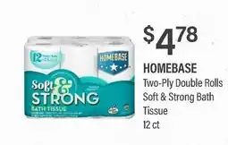 Commissary HOMEBASE Two-Ply Double Rolls Soft & Strong Bath Tissue offer