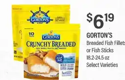 Commissary GORTON'S Breaded Fish Fillets or Fish Sticks offer