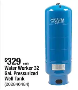 The Home Depot Water Worker 32 Gal. Pressurized Well Tank offer