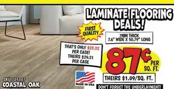Ollie's LAMINATE FLOORING DEALS! offer