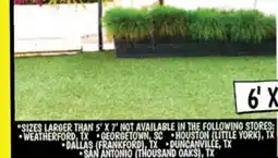 Ollie's 6'X9' ARTIFICIAL GRASS CARPET offer