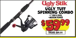 Ollie's Ugly Stik UGLY TUFF SPINNING COMBO offer