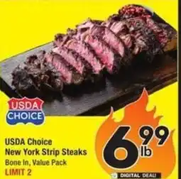 Albertsons Usda choice new york strip steaks offer