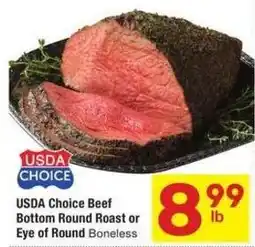 Albertsons Usda choice beef bottom round roast or eye of round offer