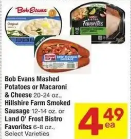 Albertsons Bob evans mashed & cheese hillshire farm smoked sausage land o frost bistro favorites offer