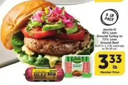 Albertsons Jennie O 93% Lean Ground Turkey or 73% Lean Ground Beef offer
