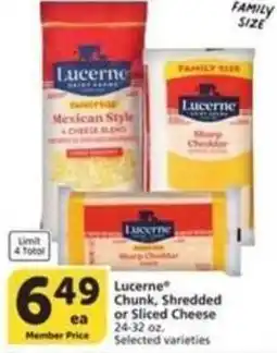 Albertsons Lucerne Chunk Shredded or Sliced Cheese offer