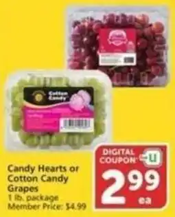 Albertsons Candy Hearts or Cotton Candy Grapes offer