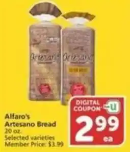 Albertsons Alfaros Artesano Bread offer