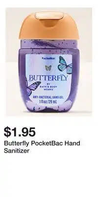 Bath & Body Works Butterfly PocketBac Hand Sanitizer offer