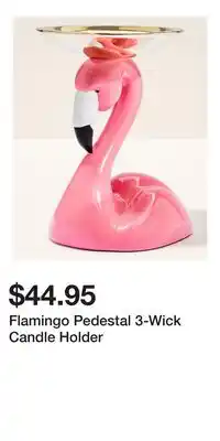 Bath & Body Works Flamingo Pedestal 3-Wick Candle Holder offer