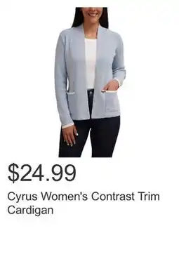 Costco Cyrus Women's Contrast Trim Cardigan offer