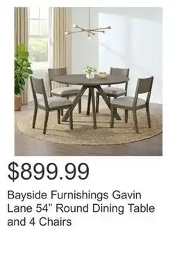Costco Bayside Furnishings Gavin Lane 54 Round Dining Table and 4 Chairs offer