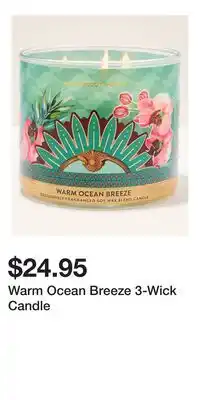 Bath & Body Works Warm Ocean Breeze 3-Wick Candle offer