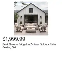 Costco Peak Season Bridgeton 7-piece Outdoor Patio Seating Set offer