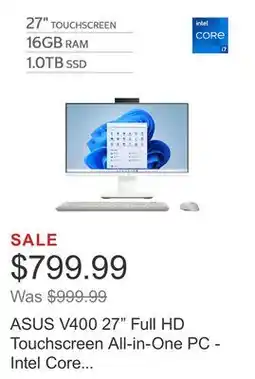Costco ASUS V400 27 Full HD Touchscreen All-in-One PC - Intel Core i7-13620H - 1TB SSD - Windows 11 Home offer