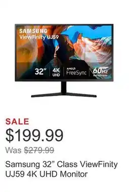 Costco Samsung 32 Class ViewFinity UJ59 4K UHD Monitor offer