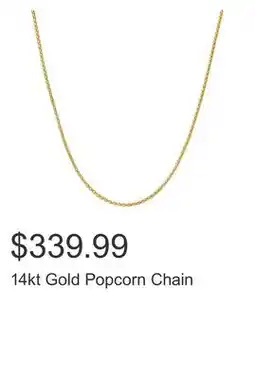 Costco 14kt Gold Popcorn Chain offer