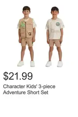 Costco Character Kids' 3-piece Adventure Short Set offer