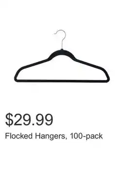 Costco Flocked Hangers, 100-pack offer