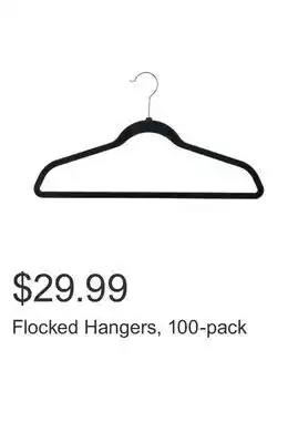 Costco Flocked Hangers, 100-pack offer