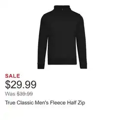 Costco True Classic Men's Fleece Half Zip offer