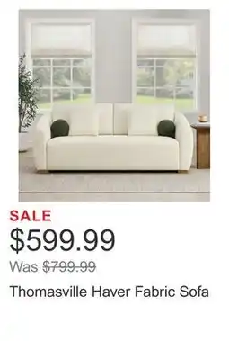 Costco Thomasville Haver Fabric Sofa offer