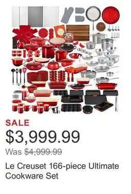 Costco Le Creuset 166-piece Ultimate Cookware Set offer