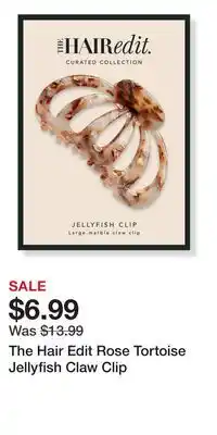 Ulta Beauty The Hair Edit Rose Tortoise Jellyfish Claw Clip offer