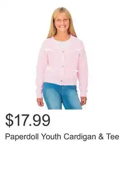 Costco Paperdoll Youth Cardigan & Tee offer
