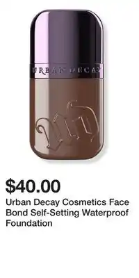 Ulta Beauty Urban Decay Cosmetics Face Bond Self-Setting Waterproof Foundation offer