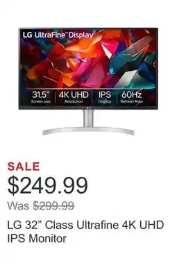 Costco LG 32 Class Ultrafine 4K UHD IPS Monitor offer