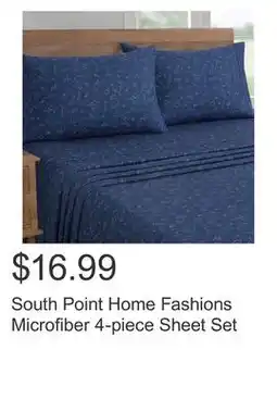 Costco South Point Home Fashions Microfiber 4-piece Sheet Set offer