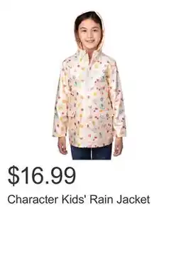 Costco Character Kids' Rain Jacket offer