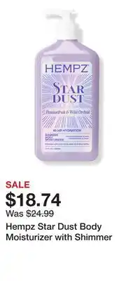 Ulta Beauty Hempz Star Dust Body Moisturizer with Shimmer offer