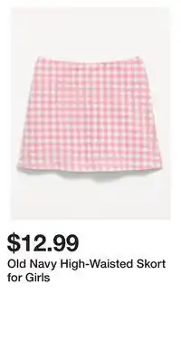 Old Navy Old Navy High-Waisted Skort for Girls offer