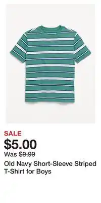 Old Navy Old Navy Short-Sleeve Striped T-Shirt for Boys offer